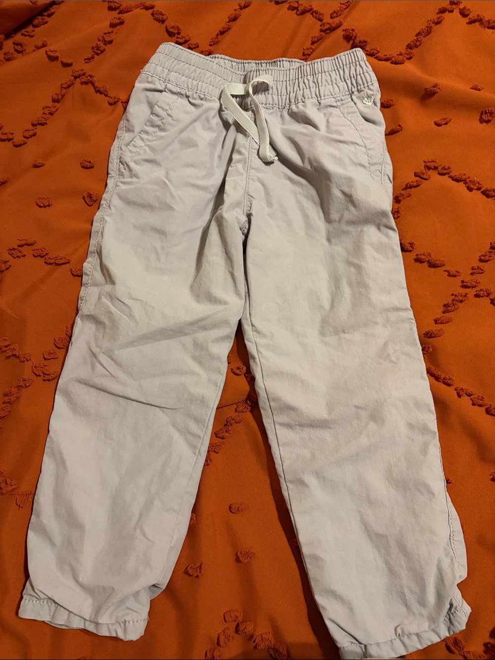 Carter's Light Gray Drawstring Casual Pants (lined)